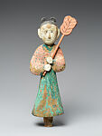 Female figures for a funerary bier, Polychrome painted wood, Korea