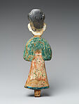 Female figures for a funerary bier, Polychrome painted wood, Korea