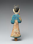 Female figures for a funerary bier, Polychrome painted wood, Korea