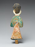 Female figures for a funerary bier, Polychrome painted wood, Korea