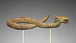Dragon for a funerary bier, Polychrome painted wood, Korea