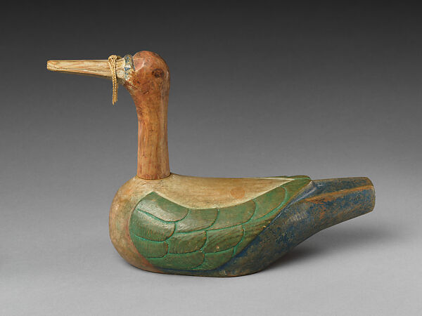 Wedding goose, Polychrome painted wood, Korea