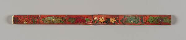 Ruler, Wood, bone, painted ox horn; bamboo, black lacquer, Korea