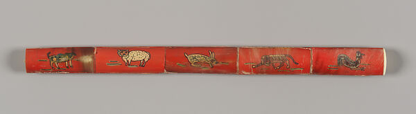 Ruler, Wood, bone, and painted ox horn	, Korea