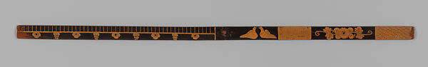 Ruler, Wood, bone, painted ox horn; bamboo, black lacquer, Korea