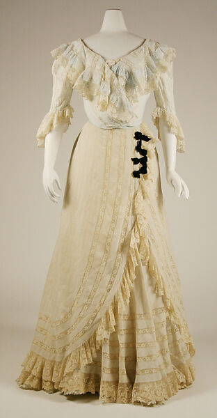 Dress, cotton, American