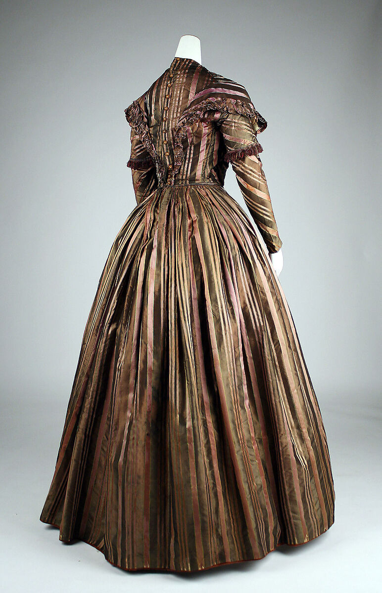 Dress, silk, probably French