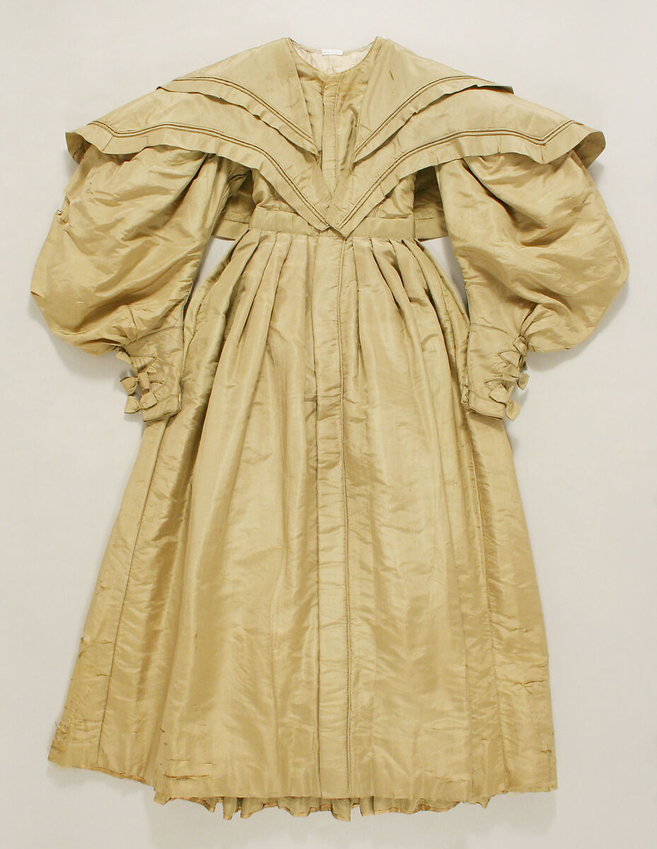 Walking dress, silk, American 