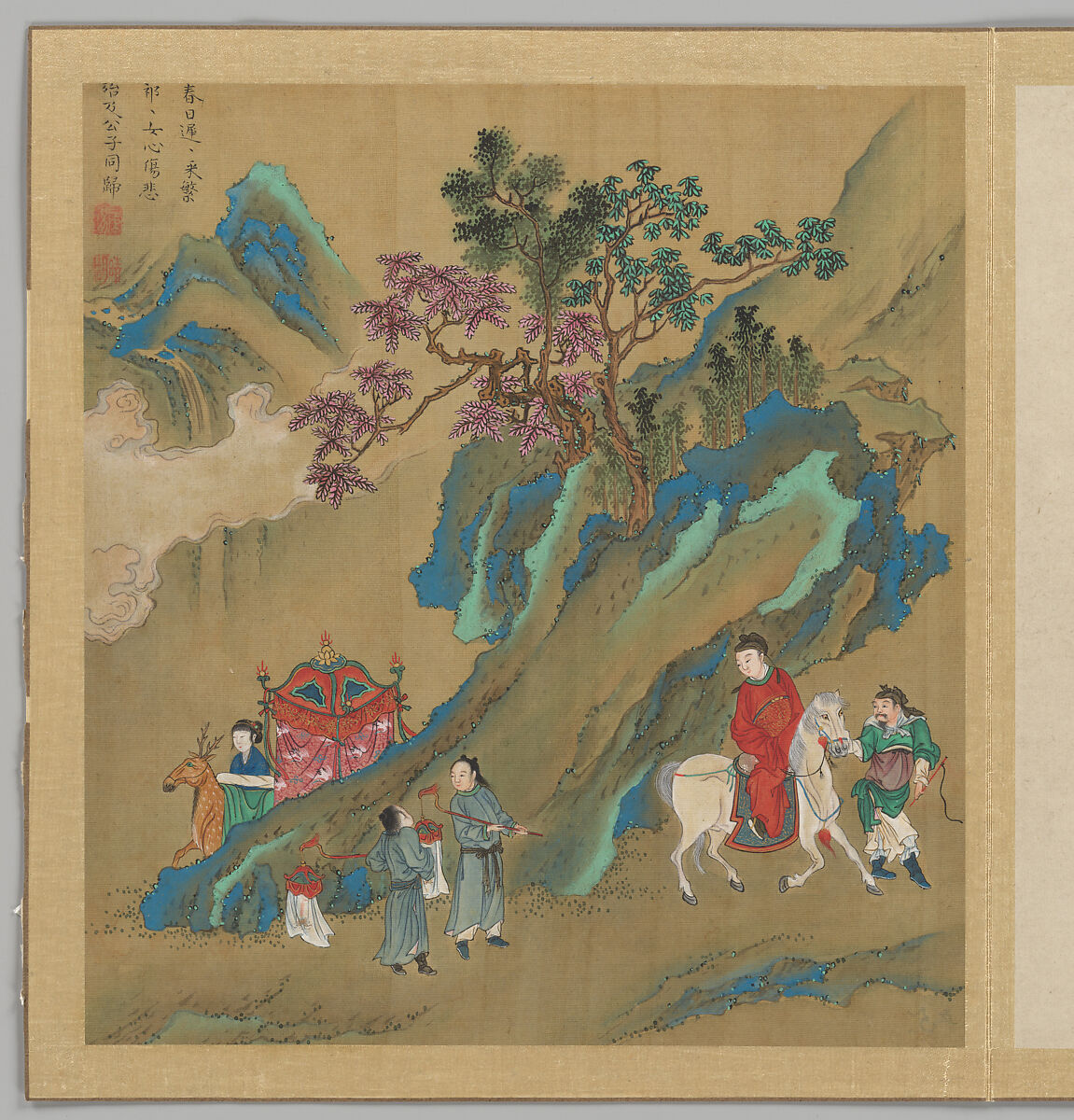 Odes of the State of Bin: The Seventh Month, Fei Qinghu (Fei Zhaoyang) (Chinese, active late 18th--early 19th century), Album of twenty leaves; ink and color on silk, China