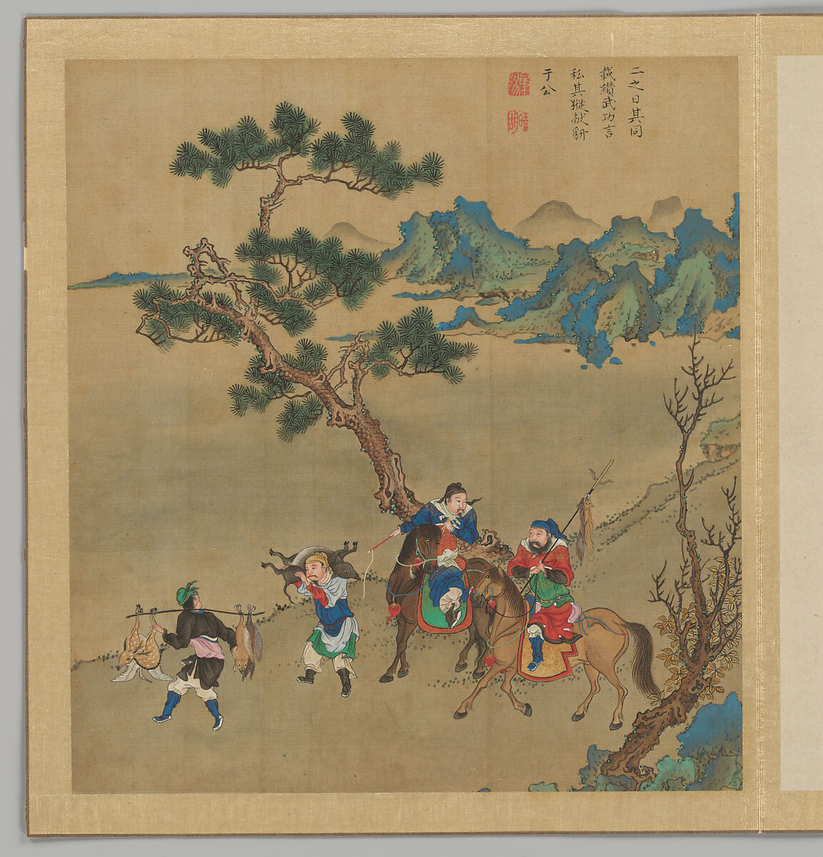 Odes of the State of Bin: The Seventh Month, Fei Qinghu (Fei Zhaoyang) (Chinese, active late 18th--early 19th century), Album of twenty leaves; ink and color on silk, China