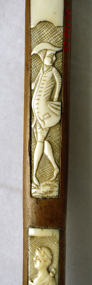 Busk, wood, shell, horn, Italian