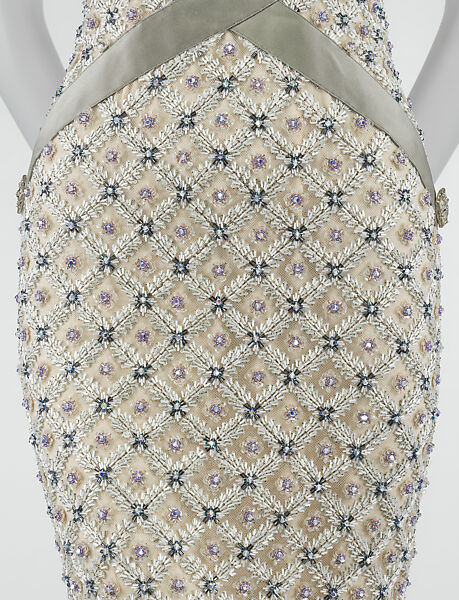 Dress, House of Chanel (French, founded 1910), silk, tulle, plastic, glass, metal, French