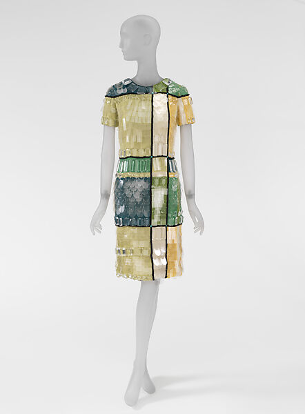Dress, Prada (Italian, founded 1913), silk, plastic, metal, Italian 