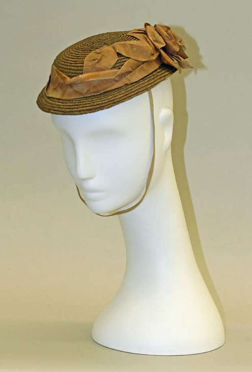 Hat, straw, probably American