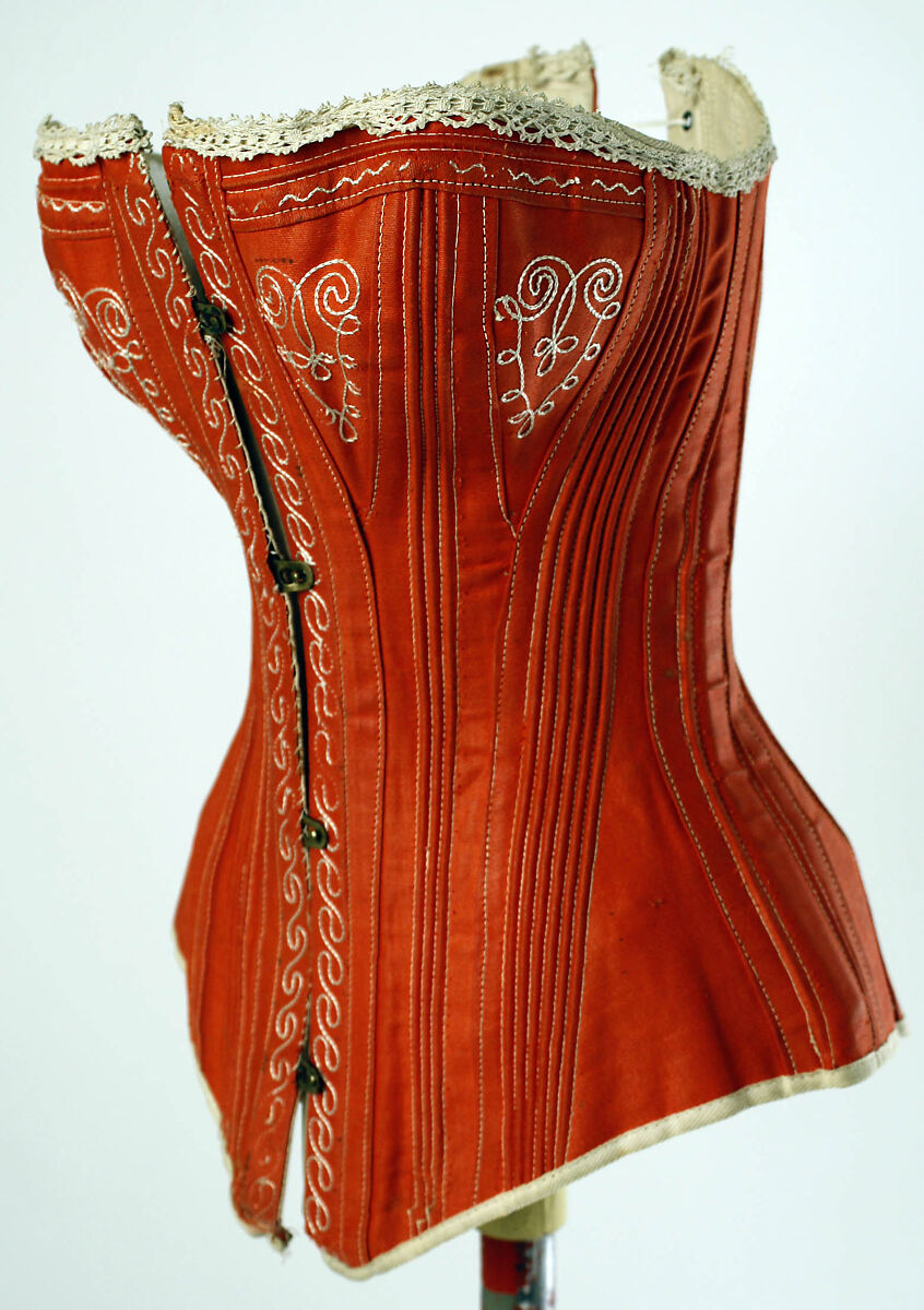 Corset, cotton, American