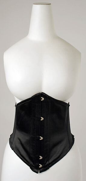 Waist cincher, silk, whalebone, American 