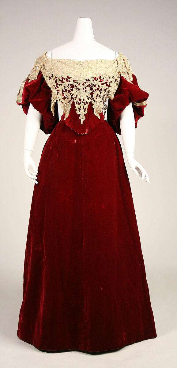 Evening dress, House of Worth (French, 1858–1956), silk, French 