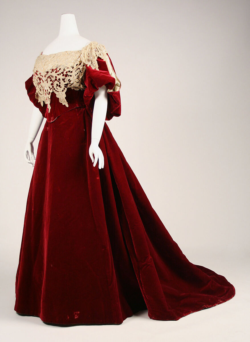 Evening dress, House of Worth (French, 1858–1956), silk, French