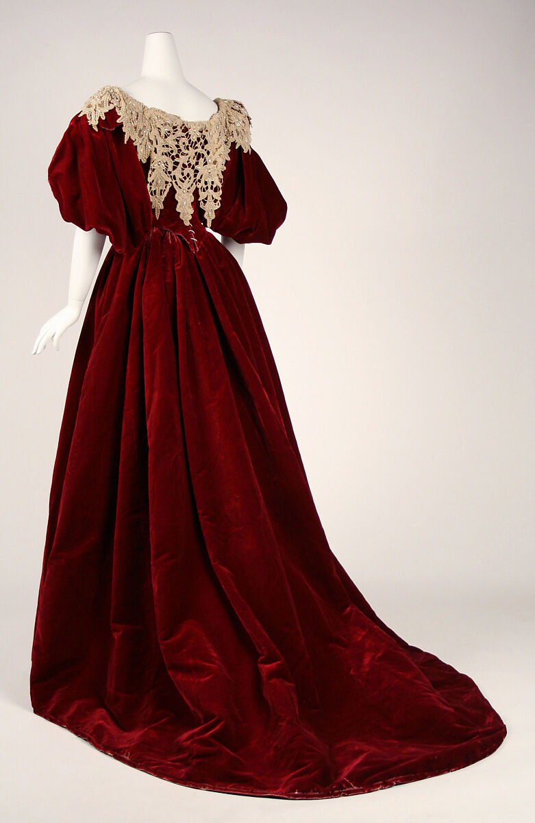 Evening dress, House of Worth (French, 1858–1956), silk, French