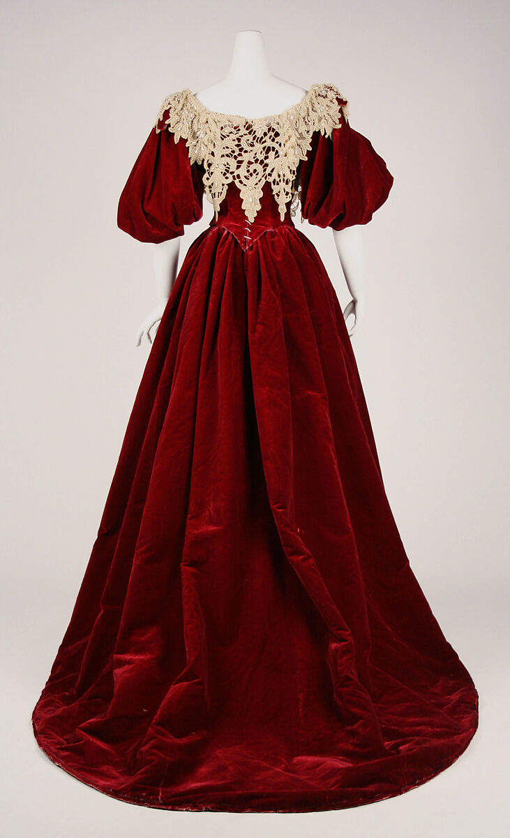 Evening dress, House of Worth (French, 1858–1956), silk, French