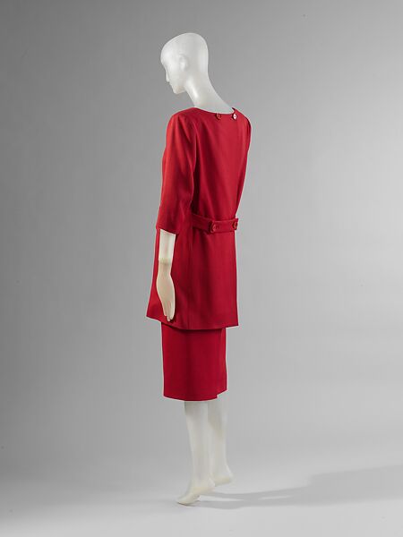 Ensemble, House of Balenciaga (French, founded 1937), rayon, silk,  linen, French