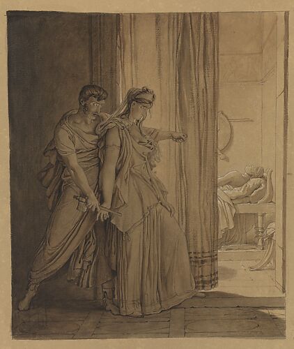 Clytemnestra Hesitating before Striking Agamemnon