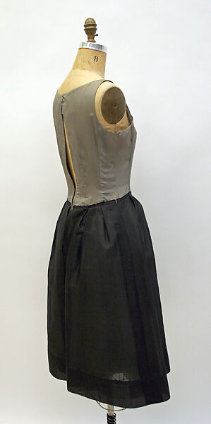 Dress, House of Dior (French, founded 1946), (a) wool
(b) silk, nylon (?), French