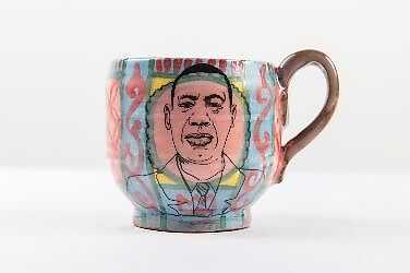 Portrait Cup: Horace Pippin, Roberto Lugo (American, born Philadelphia 1981), Glazed ceramics, American