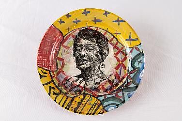 Plate: Alma Thomas, Roberto Lugo (American, born Philadelphia 1981), Glazed ceramics, American