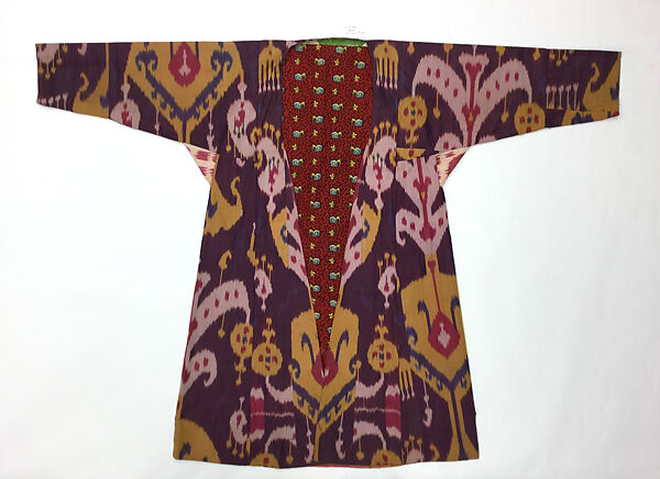 Kaftan, Silk. cotton; ikat woven