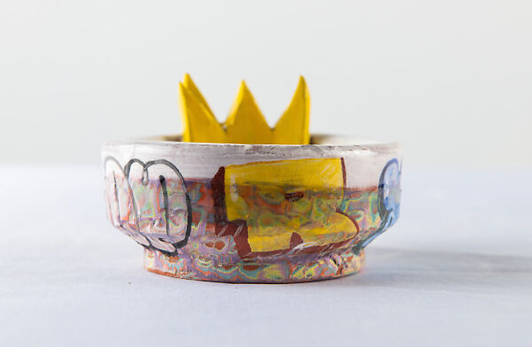 Crown Ashtray (MLK), Roberto Lugo (American, born Philadelphia 1981), Glazed ceramic