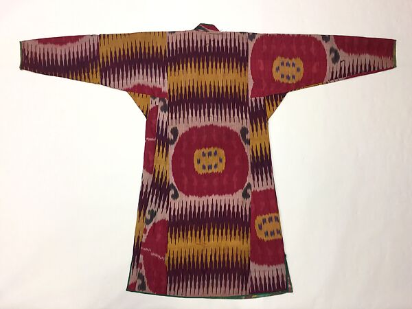 Kaftan, Silk, cotton, metal; ikat woven