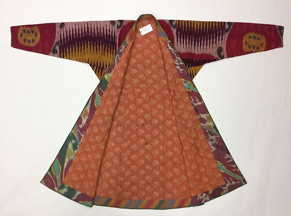 Kaftan, Silk, cotton, metal; ikat woven