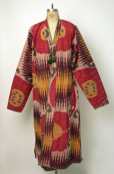 Kaftan, Silk, cotton, metal; ikat woven 