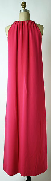 Evening ensemble, (a) Yves Saint Laurent (French, founded 1961), (a) silk; (b, c) leather, French