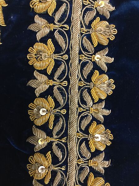 Wedding Coat, Silk, metal wrapped threads, sequins; embroidered