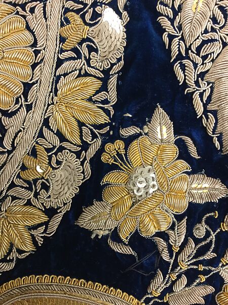 Wedding Coat, Silk, metal wrapped threads, sequins; embroidered