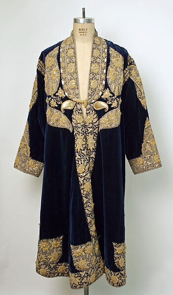 Wedding Coat, Silk, metal wrapped threads, sequins; embroidered 