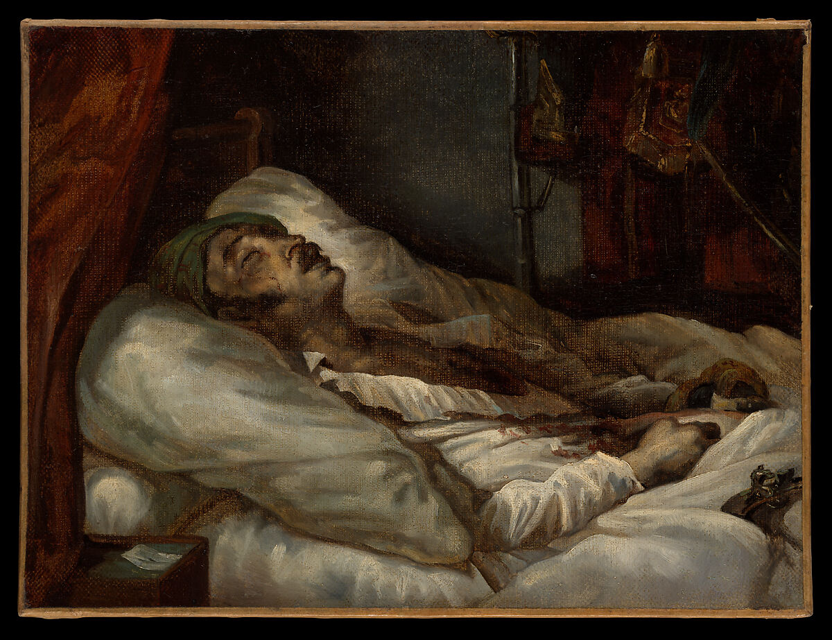 General Letellier on His Deathbed, Théodore Gericault (French, Rouen 1791–1824 Paris), Oil on canvas 