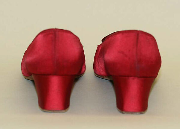 Evening shoes, René Mancini (French, founded 1936), silk, leather, French