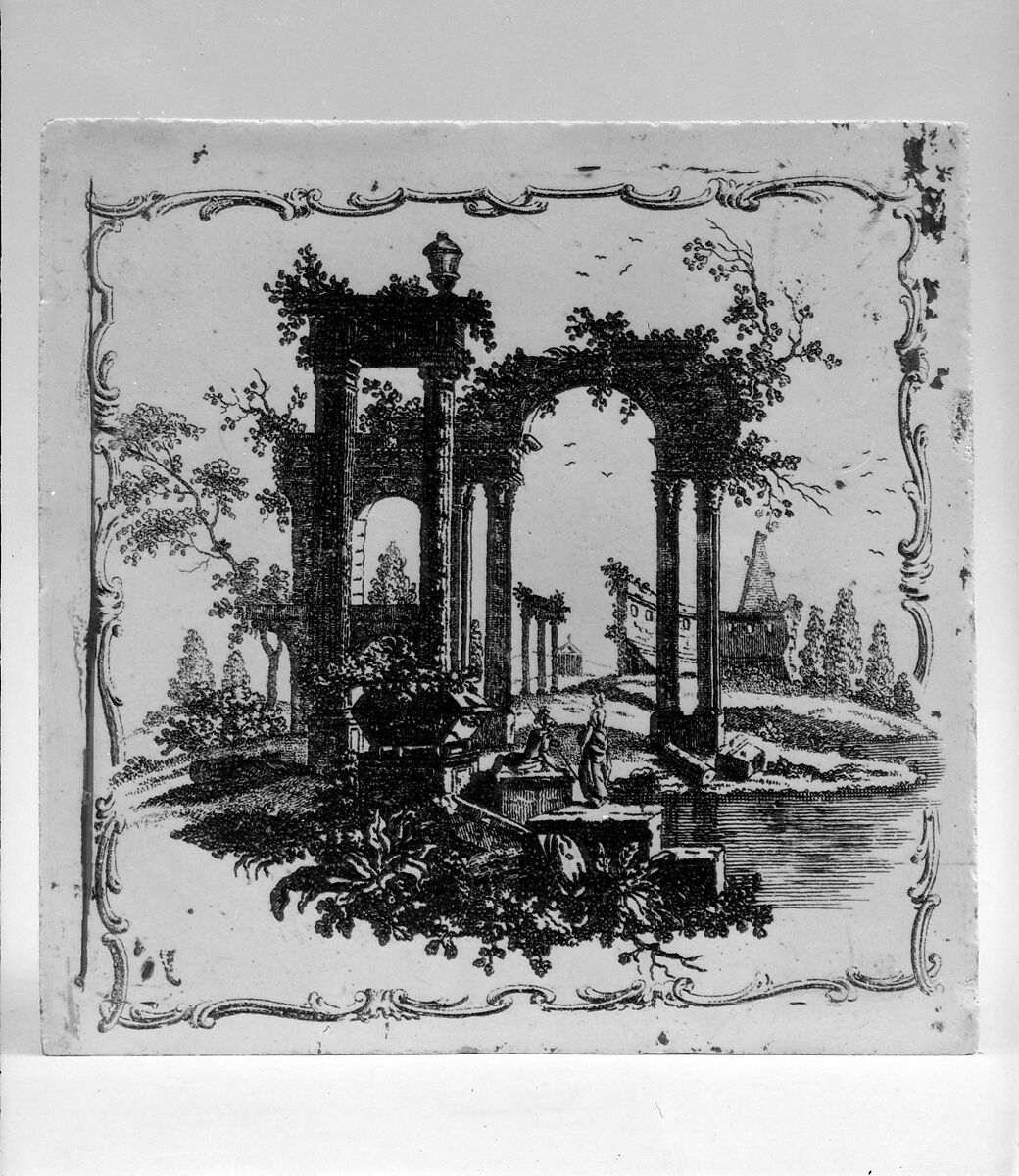 Tile, John Sadler (1720–1789), Earthenware, transfer-printed, British 