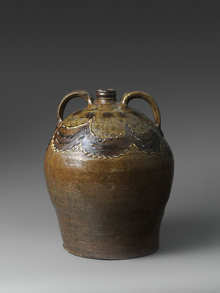 Dave (later recorded as David Drake)  American, Alkaline-glazed stoneware with kaolin and iron slip