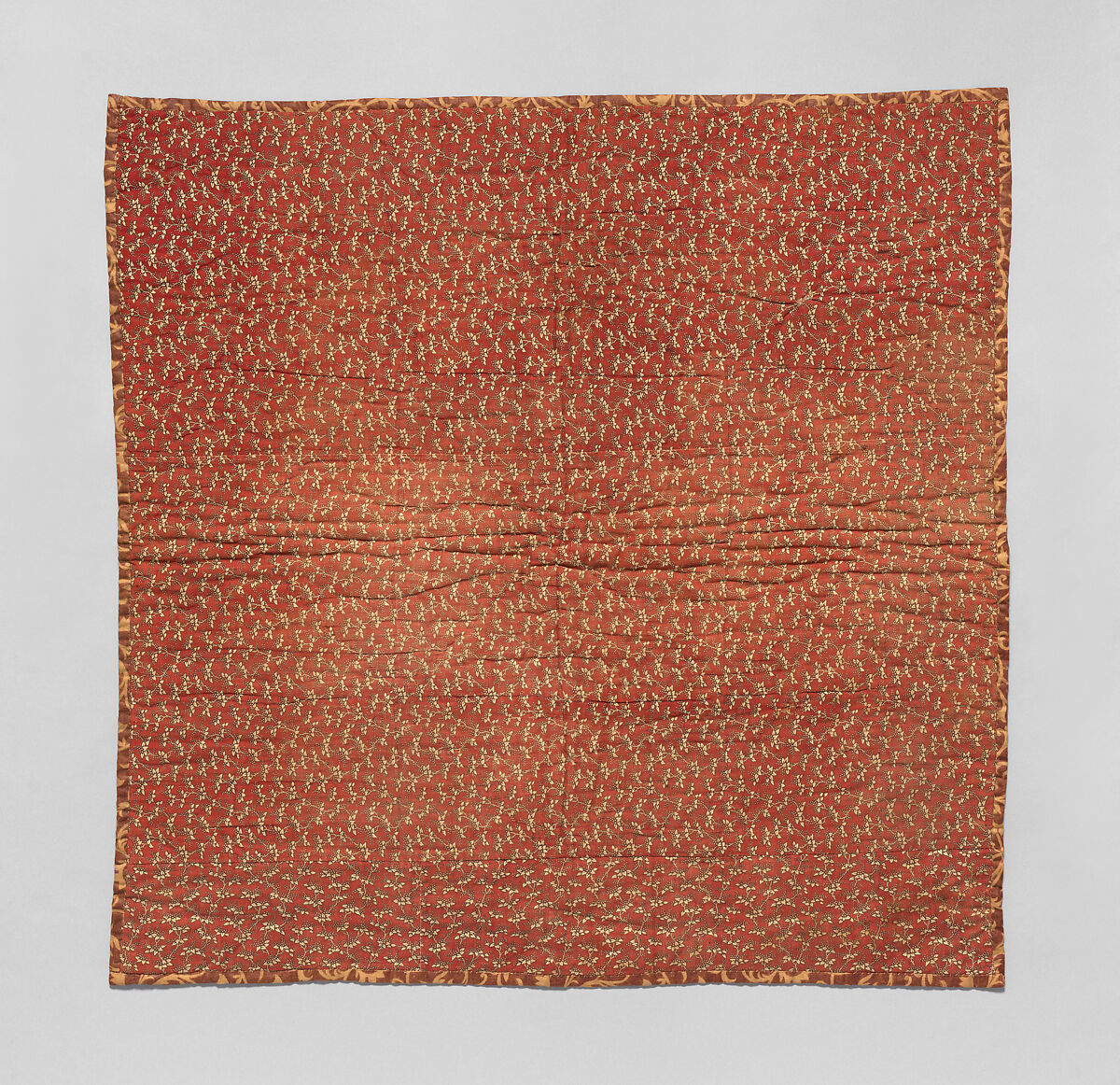 Crib Quilt, Cotton, printed and pieced, probably English