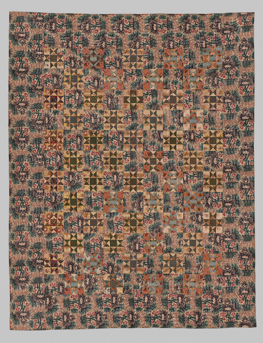 Star of Lemoyne Quilt, Cotton: pieced, English or American 