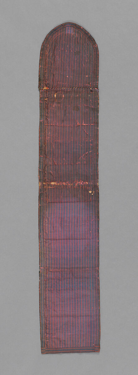 Pocket Hanger, Silk and linen, with cotton needlepoint, British