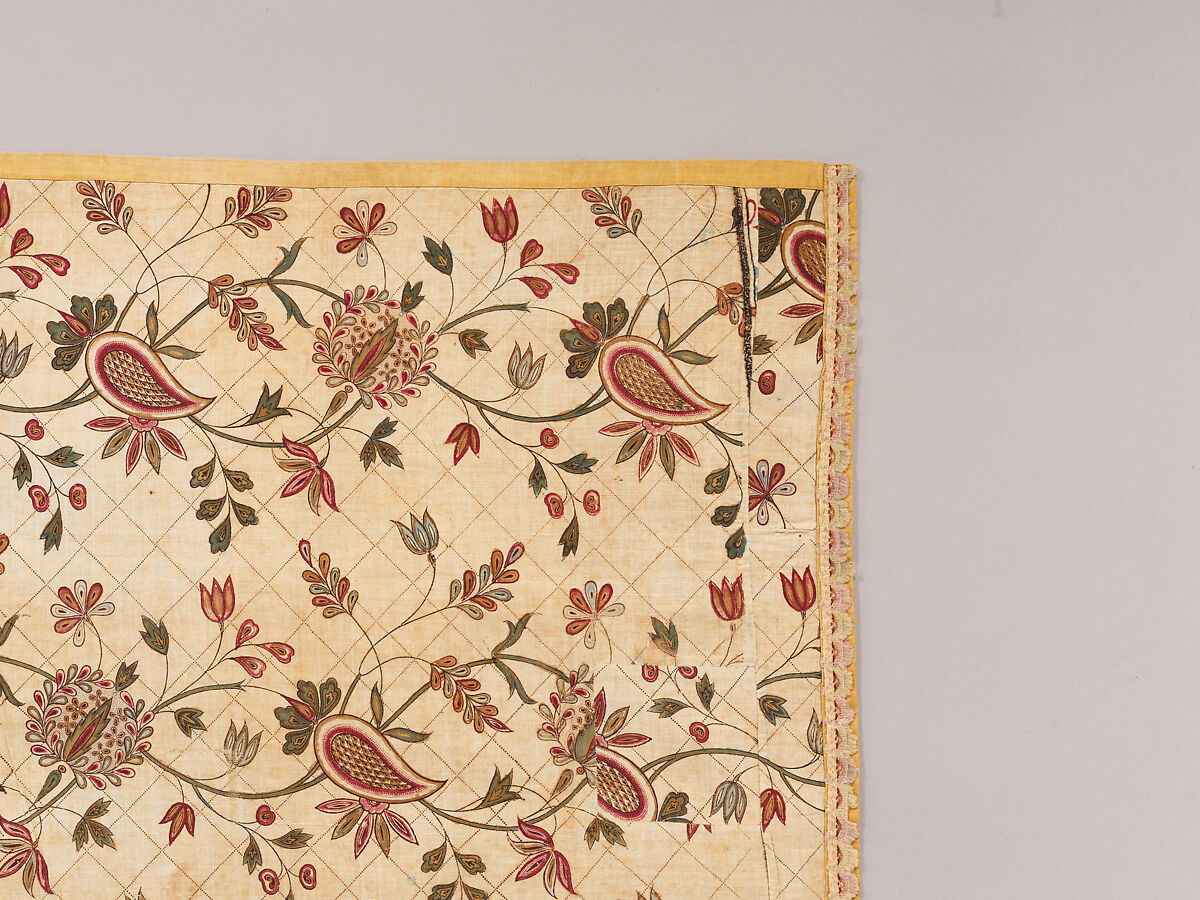 Chintz strip, Cotton, painted and dyed, Indian, for the European market