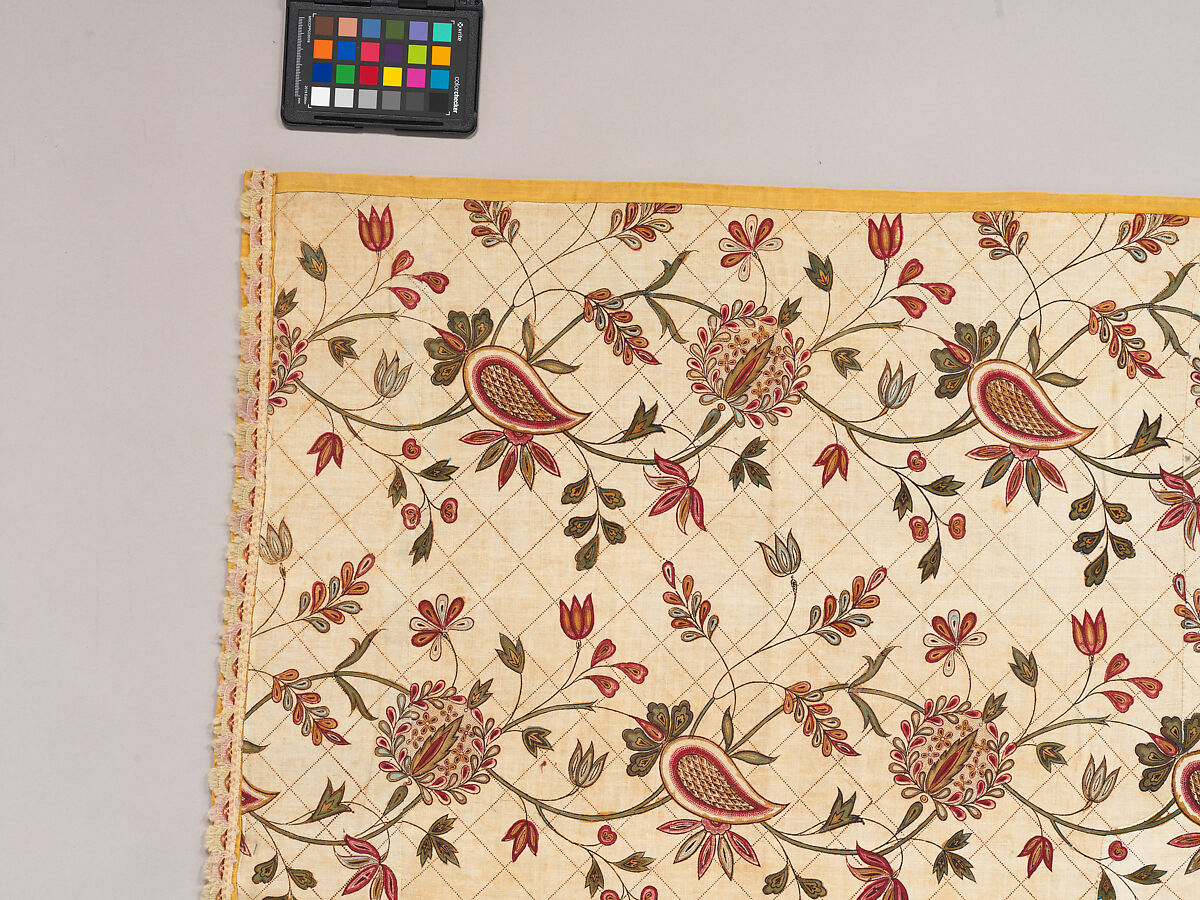 Chintz strip, Cotton, painted and dyed, Indian, for the European market