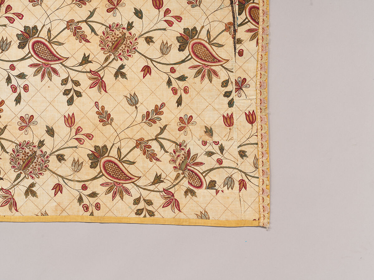 Chintz strip, Cotton, painted and dyed, Indian, for the European market