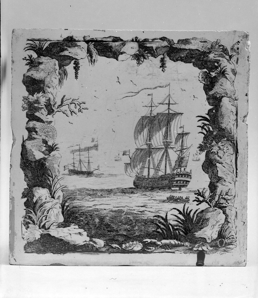 Tile, John Sadler (1720–1789), Earthenware, transfer-printed, British 