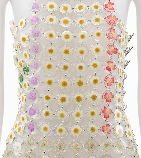 Dress, Dauphinette (American, founded 2018), Flowers, metal, plastic (polymethyl methacrylate), American